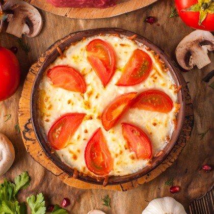 Сыр сулугуни жареный на кеци