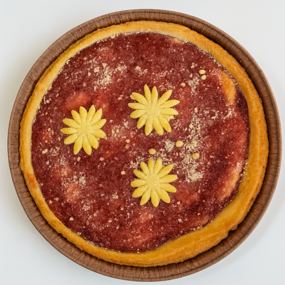 Песочный пирог с клубникой