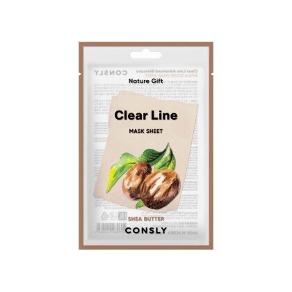 Тканевая маска питательная с маслом ши Clear Line Nature Gift Shea Butter Mask Sheet