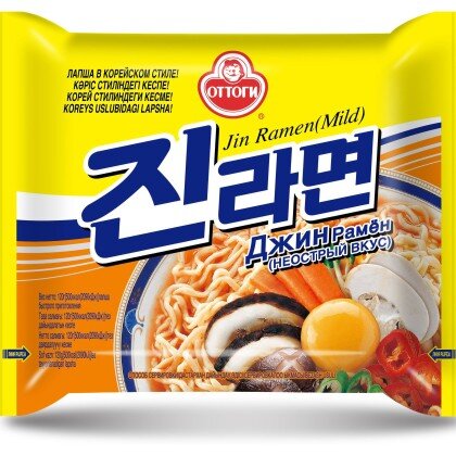 Корейская лапша Джин Рамен с грибами не острая